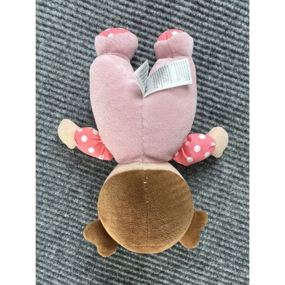 Baby Starters My First Doll Pink Plush Rattle Girl Flower Polka Dot Soft Lovey